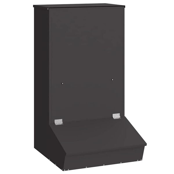 vidaXL Pig Feeder Black 55 x 51 x 91.5 cm Cold-Rolled Steel