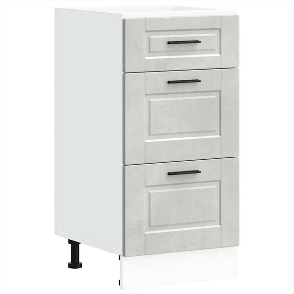 vidaXL Kitchen Base Cabinet Porto Concrete Grey Engineered Wood