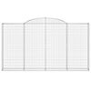 vidaXL Arched Gabion Baskets 12 pcs 300x30x160/180 cm Galvanised Iron