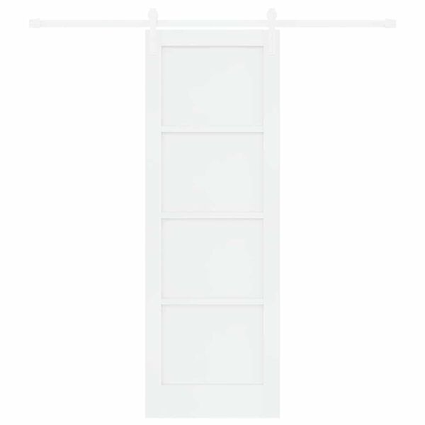 vidaXL Sliding Door White 73.5 x 211 cm Solid Pine Wood