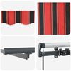 vidaXL Retractable Awning Manual Orange and brown 500 x 300 cm Fabric