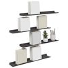 vidaXL Floating Shelf Wall-mounted 4 pcs Black 60 x 8.5 x 2.5 cm Steel