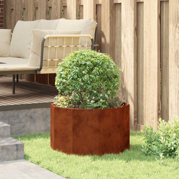 vidaXL Planter Rusty 60 x 60 x 35 cm Weathering Steel