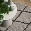 vidaXL Shaggy Rug PAMPLONA High Pile Modern Beige and Anthracite &Oslash; 200 cm