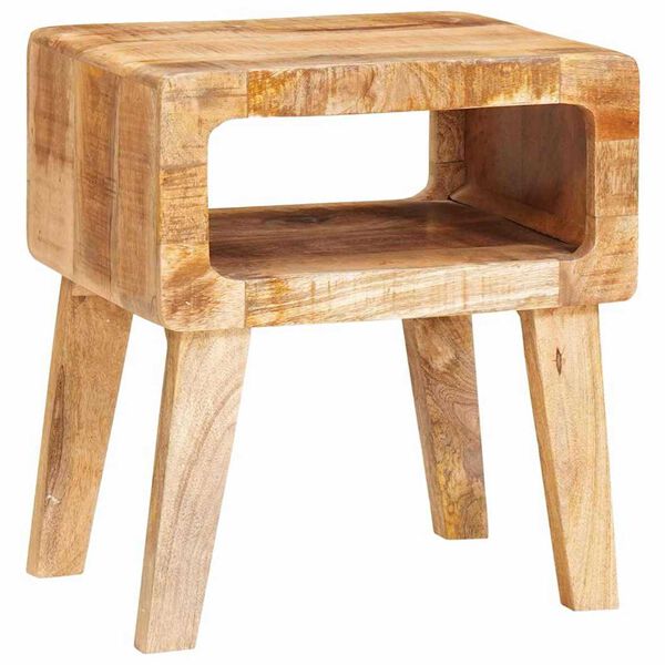vidaXL End Table with Shelf Brown 40 x 32 x 46 cm Solid Mango Wood
