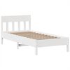 vidaXL Bed Frame without Mattress White 90x190 cm Single Solid Wood Pine
