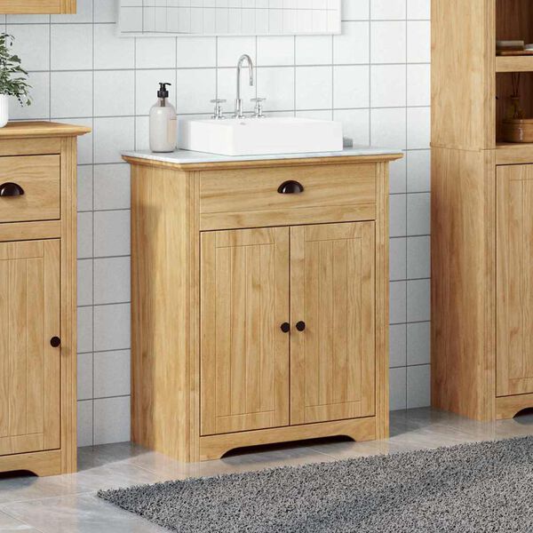 vidaXL Bathroom Cabinet with Storage BODO Honey Brown 70 x 35 x 80 cm