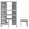 vidaXL Shoe Cabinet with Shelf 2 pcs Grey Sonoma Engineered Wood