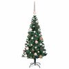 vidaXL Artificial Pre-lit Christmas Tree Green 120 cm PVC and Metal