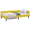 vidaXL Corner Bed Frame with Headboard Yellow 100 cm x 200 cm Velvet