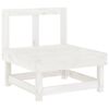 vidaXL 4 Piece Garden Lounge Set White Solid Wood Pine