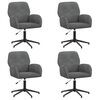vidaXL Swivel Desk Chairs 4 pcs 54 x 55 x 90 cm Dark Grey Velvet