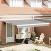 vidaXL Awning Replacement Fabric Light Grey 380 x 345 cm Polyester