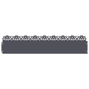 vidaXL Lawn Edgings 10 pcs 103 x 0.05 x 22 cm Steel Anthracite