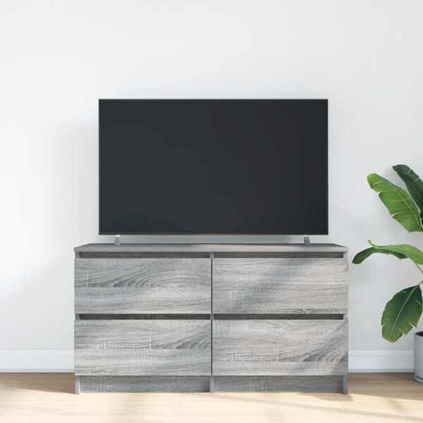 vidaXL TV Cabinet Grey Sonoma 100x35x54 cm Engineered Wood