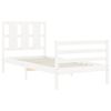 vidaXL Bed Frame without Mattress White 90x200 cm Solid Wood