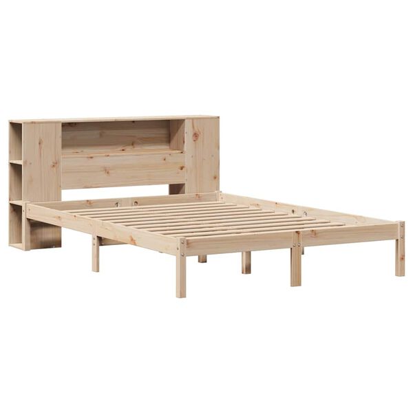 vidaXL Bookcase Bed without Mattress 140x200 cm Solid Wood Pine