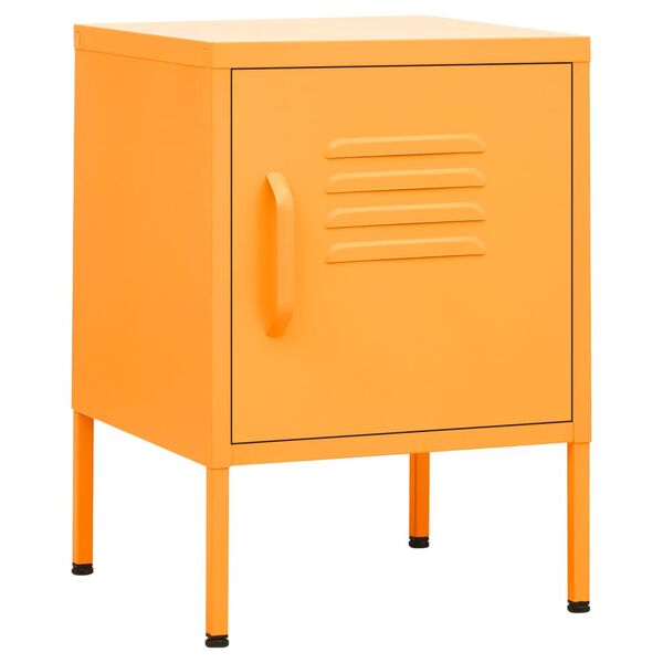 vidaXL Nightstands 2 pcs Mustard Yellow 35x35x51 cm Steel