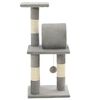 vidaXL Cat Tree with Sisal Scratching Posts 65 cm Grey