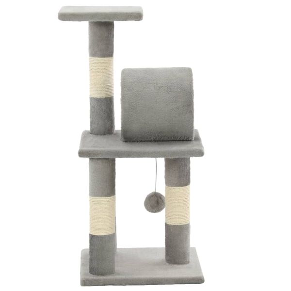 vidaXL Cat Tree with Sisal Scratching Posts 65 cm Grey