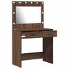 vidaXL Dressing Table Brown oak 78.5 x 41 x 135 cm Engineered wood