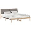 vidaXL Bed frame Brown and taupe 180 x 200 cm Solid pine wood