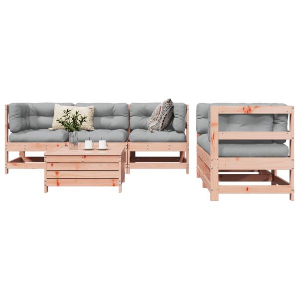 vidaXL 6 Piece Garden Sofa Set Solid Wood Douglas Fir