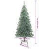 vidaXL Artificial Christmas Tree Snow Flocked with LED Light 210 cm
