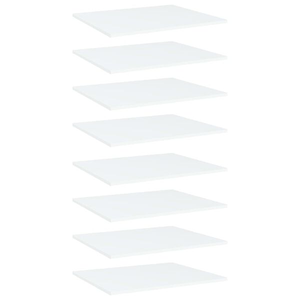 vidaXL Bookshelf Boards 8 pcs White 60x50x1.5 cm Engineered Wood