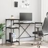 vidaXL Desk Black Oak 135 x 50 x 90 cm Engineered Wood