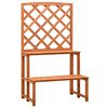 vidaXL Trellis Planter with Shelves Orange 70x42x120 cm Solid Firwood