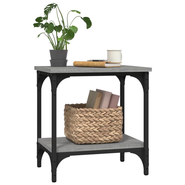 vidaXL Side Table Grey Sonoma 40x30x42 cm Engineered Wood