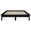 vidaXL Bed Frame without Mattress Black Super King Size Solid Wood