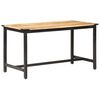 vidaXL Dining Table 140x70x76 cm Solid Rough Mango Wood