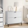 vidaXL Bedside Table White 63.5 x 36 x 61 cm Engineered wood