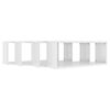 vidaXL Wall Cube Shelf 4 pcs High Gloss White 60x15x23 cm Engineered Wood