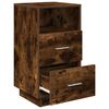 vidaXL Bedside Cabinet with 2 Drawers Smoked Oak 36x36x68 cm