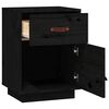 vidaXL Bedside Cabinet Black 40x34x55 cm Solid Wood Pine