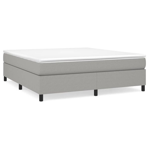 vidaXL Box Spring Bed Frame Light Grey Super King Fabric (UK/IE/FI/NO only)