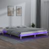 vidaXL LED Bed Frame without Mattress White 140x190 cm Solid Wood