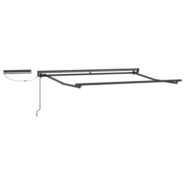 vidaXL Electric Retractable Awning Anthracite and White 2.5 x 2 m