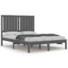 vidaXL Bed Frame without Mattress Grey 120x200 cm Solid Wood Pine