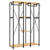 vidaXL Wardrobe Black and Oak 110x40x167 cm Metal and Engineered Wood