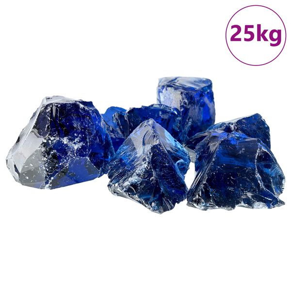 vidaXL Garden Stones Blue 12 cm Glass