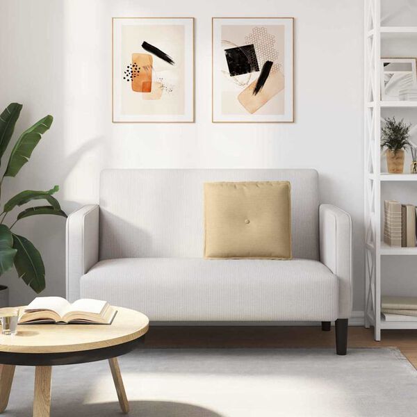 vidaXL Back Pillow Grey Green 50 x 45 cm Corduroy Fabric