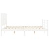 vidaXL Bed Frame without Mattress White King Size Solid Wood