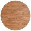 vidaXL Round Table Top Light Brown &Oslash;50x1.5 cm Treated Solid Wood Oak