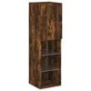vidaXL TV Cabinets with LED Lights 2 pcs Smoked Oak 30.5x30x102 cm
