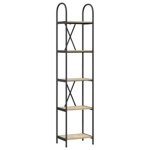 vidaXL Bookshelf 5-Tier 40 x 30 x 183 cm Engineered wood Sonoma Oak