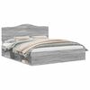 vidaXL Bed Frame Grey Sonoma 200 x 200 cm Solid Pine Wood